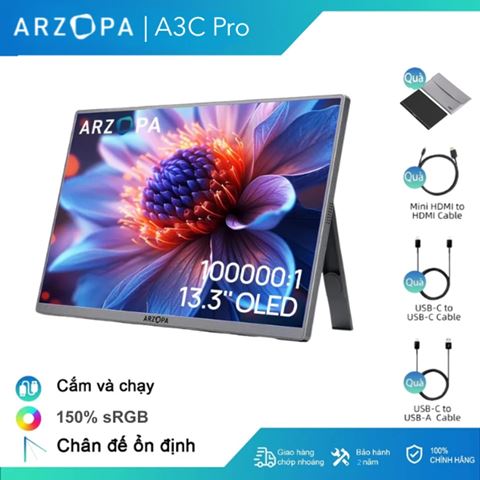 Màn hình di động Arzopa A3C Pro OLED 13.3 inch - Xám