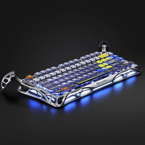 Bàn phím cơ GravaStar Mercury K1 Pro - Interstellar Silver