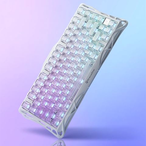 Bàn phím cơ GravaStar Mercury K1 Lite - Crystal Aurora