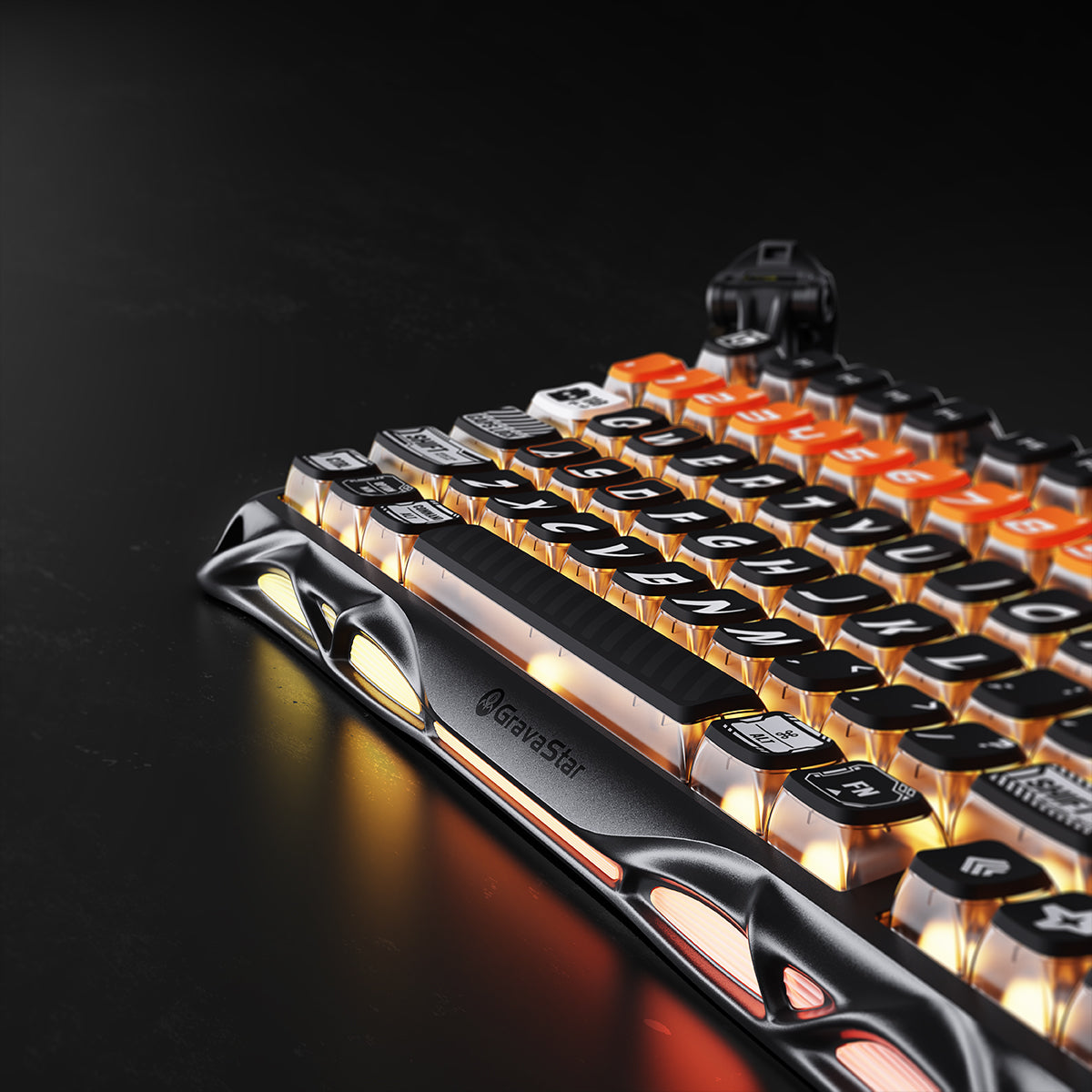 Bàn phím cơ GravaStar Mercury K1 Pro - CyberFlare - Khung xương hợp kim nhôm