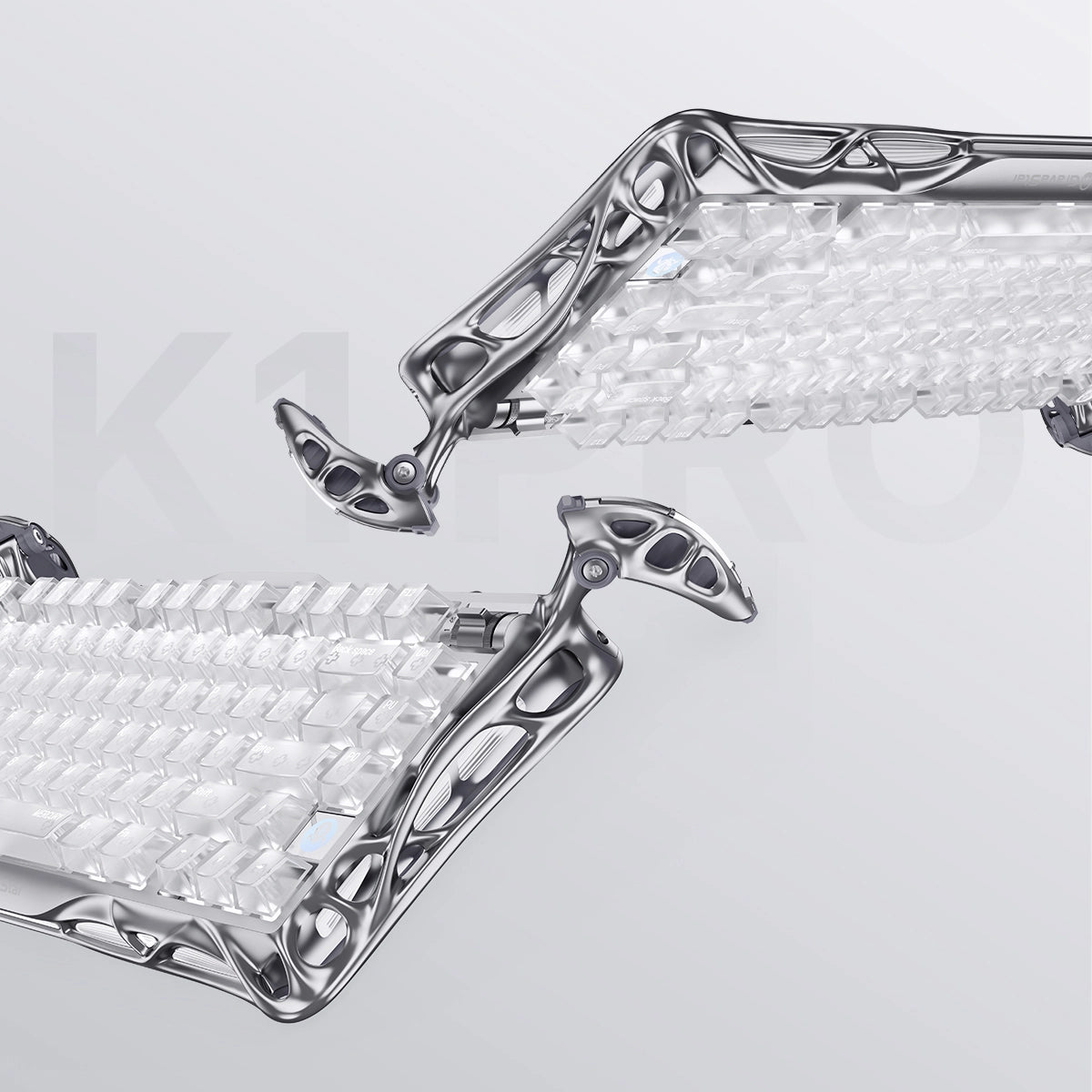 Bàn phím cơ GravaStar Mercury K1 Pro - Ghost Silver