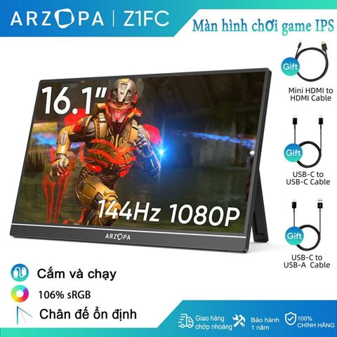 Màn hình di động Gaming Arzopa Z1FC 16.1 inch 144Hz - Xám