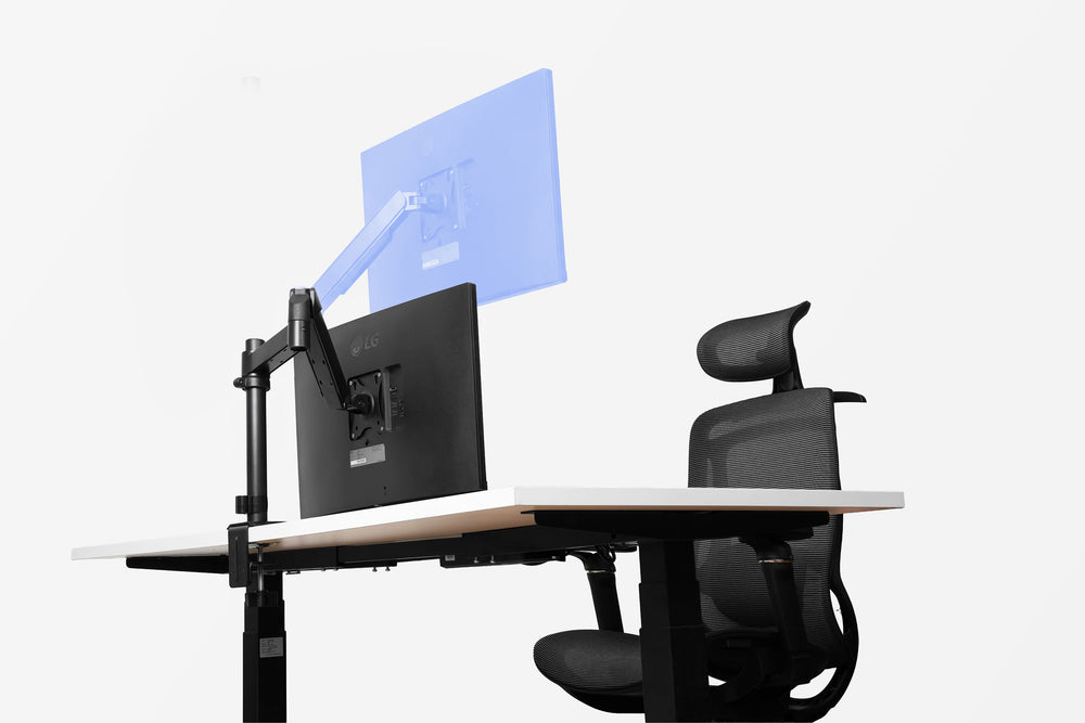 Giá đỡ màn hình HyperWork P1 Single PA02 - Điều chỉnh chiều cao