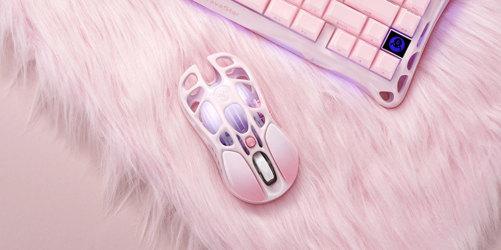 Chuột Gaming GravaStar Mercury M1 Pro Special Edition - Sakura Pink