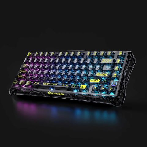 Bàn phím cơ GravaStar Mercury K1 Lite - Transparent Black