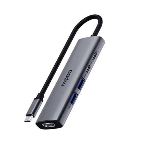 Bộ chuyển đổi USB-C ra đa cổng Rapoo XD51 | Hub chuyển đổi USB Type-C 5in1